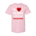 thumbnail image 1 of Unisex Adult Fit My Heart Is Out There Soccer MomShort Sleeve T-shirt-Pink Triblend-xxxl, 1 of 4