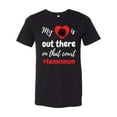 thumbnail image 1 of Unisex Adult Fit My Heart Is Out There Tennis Mom Short Sleeve T-shirt-Black Triblend-xxl, 1 of 4