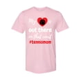thumbnail image 1 of Unisex Adult Fit My Heart Is Out There Tennis Mom Short Sleeve T-shirt-Pink Triblend-xl, 1 of 4