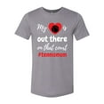 thumbnail image 1 of Unisex Adult Fit My Heart Is Out There Tennis Mom Short Sleeve T-shirt-Storm Triblend-xl, 1 of 4