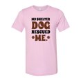 thumbnail image 1 of Unisex Adult Fit My Shelter Dog Rescued Me Brown Paws Short Sleeve T-shirt-Lilac Triblend-Small, 1 of 4