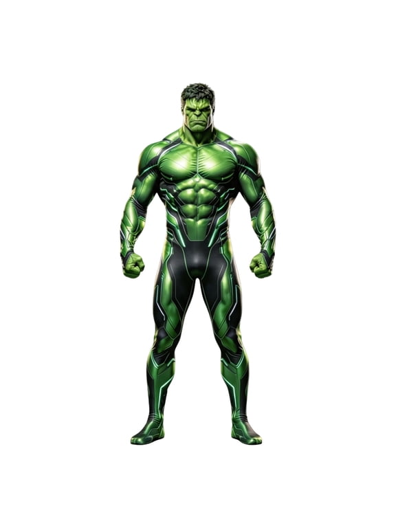 Unisex Adult Futuristic Super Hero Jumpsuit Costume, Green Action Full-Body Spandex Bodysuit with Hood for Halloween Sci-Fi Party Performance