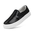 thumbnail image 1 of Unisex Adult Glitter Slip-On Shoes Fashion Low Top Sparkly Sneakers Casual Shiny Sequin Tennis Walking Shoes, 1 of 7