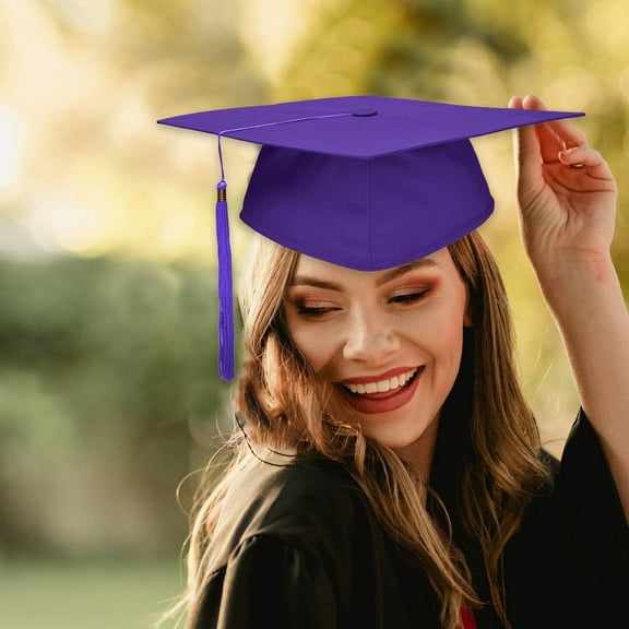 Unisex Adult Graduation Cap with Tassel for High School, College and University Graduations, One Size Fits All, Adjustable Tassel Graduation Hat for Men and Women