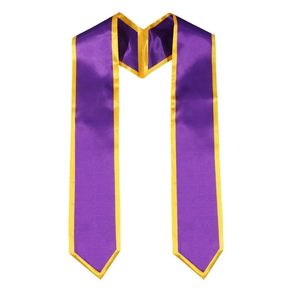 Unisex Adult Graduation Honor Stole, Classic Design with Trim for Academic and Choral Ceremonies, Traditional Graduation Sash for Commencement and Celebration