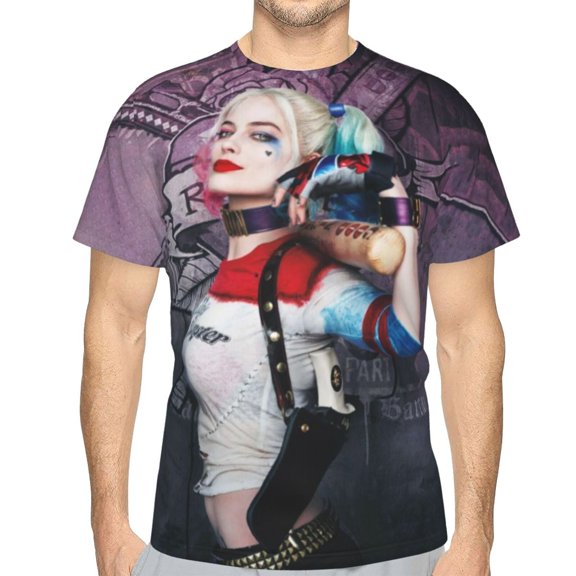 Unisex Adult Harley Quinn T-Shirts, 3D Graphic Novelty Shirts Crewneck Short Sleeve Tees for Men Women