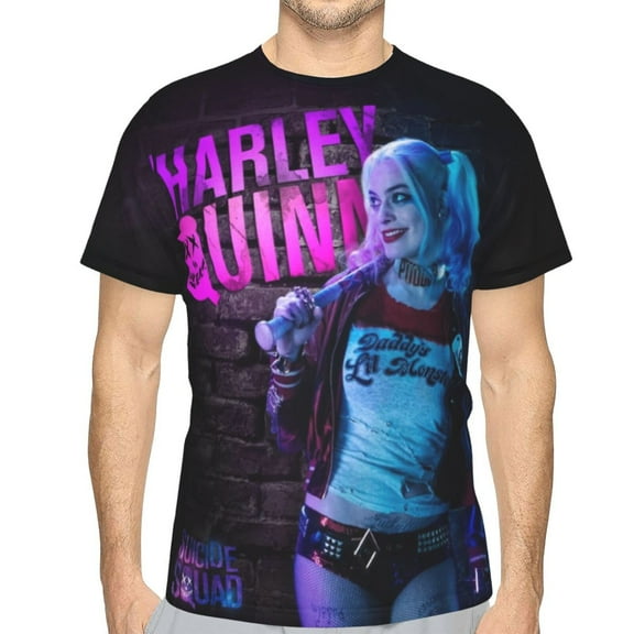 Unisex Adult Harley Quinn T-Shirts, 3D Graphic Novelty Shirts Crewneck Short Sleeve Tees for Men Women