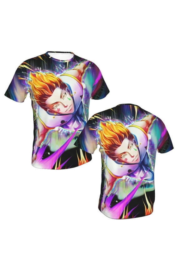 Unisex Adult Hunter X Hunte Hisoka T-Shirts, 3D Graphic Novelty Shirts Crewneck Short Sleeve Tees for Men Women