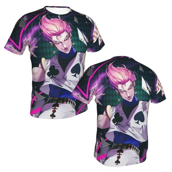 Unisex Adult Hunter X Hunte Hisoka T-Shirts, 3D Graphic Novelty Shirts Crewneck Short Sleeve Tees for Men Women