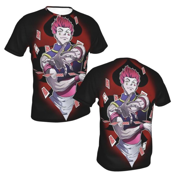 Unisex Adult Hunter X Hunte Hisoka T-Shirts, 3D Graphic Novelty Shirts Crewneck Short Sleeve Tees for Men Women