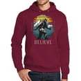 thumbnail image 1 of Unisex Adult I Believe in Sasquatch Bigfoot Funny Hoodie Sweatshirt, 2XL Cardinal, 1 of 3
