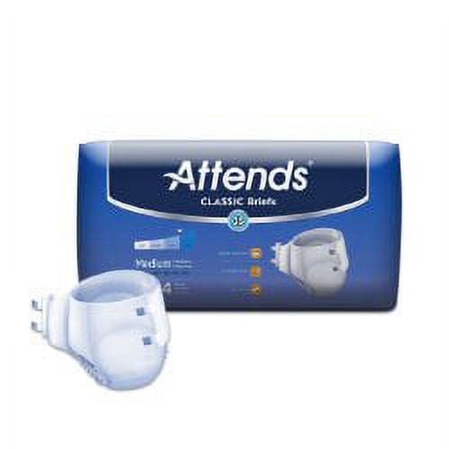 Unisex Adult Incontinence Brief Attends Classic Regular Disposable (Case of 72)