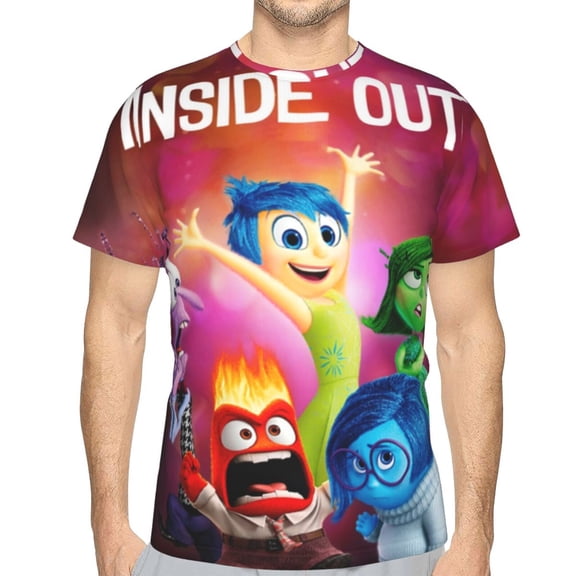 Unisex Adult Inside O-u T-Shirts, 3D Graphic Novelty Shirts Crewneck Short Sleeve Tees for Men Women