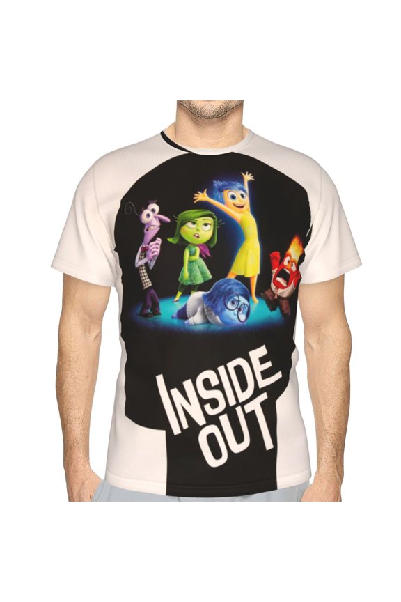 Unisex Adult Inside O-u T-Shirts, 3D Graphic Novelty Shirts Crewneck Short Sleeve Tees for Men Women