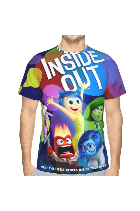 Unisex Adult Inside O-u T-Shirts, 3D Graphic Novelty Shirts Crewneck Short Sleeve Tees for Men Women