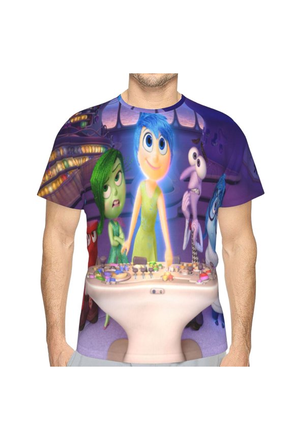 Unisex Adult Inside O-u T-Shirts, 3D Graphic Novelty Shirts Crewneck Short Sleeve Tees for Men Women