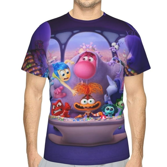 Unisex Adult Inside O-u T-Shirts, 3D Graphic Novelty Shirts Crewneck Short Sleeve Tees for Men Women