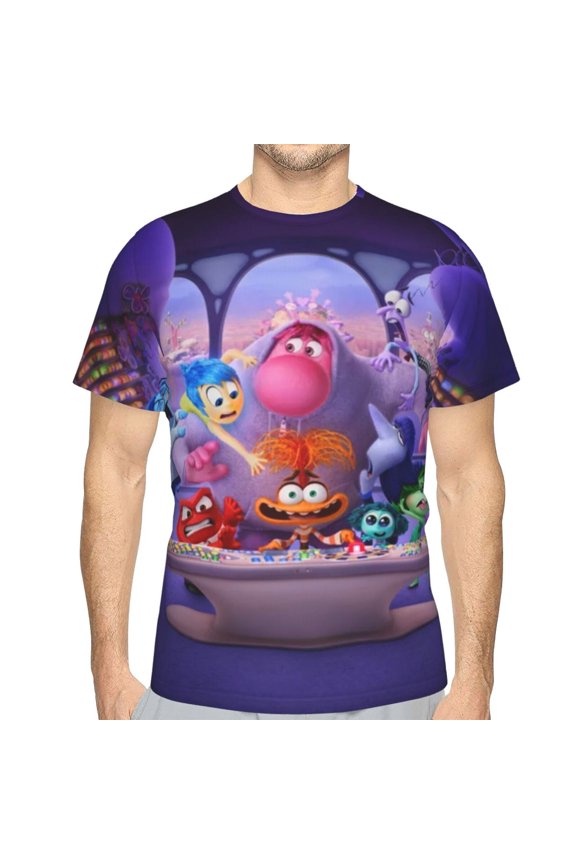 Unisex Adult Inside O-u T-Shirts, 3D Graphic Novelty Shirts Crewneck Short Sleeve Tees for Men Women