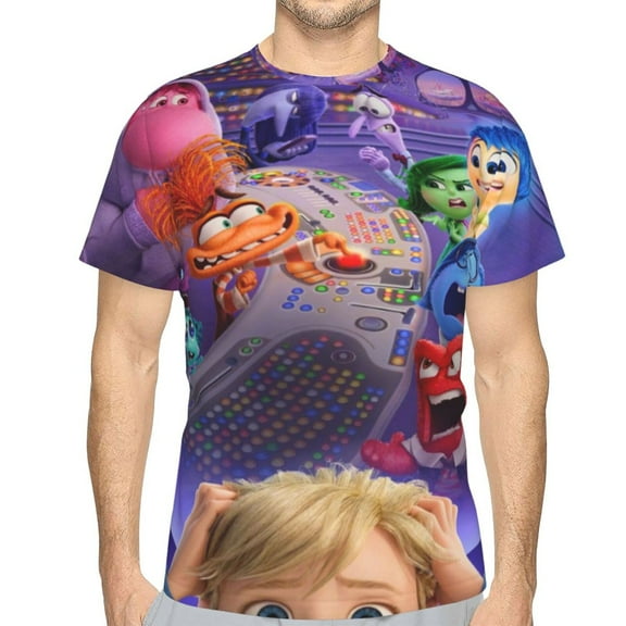 Unisex Adult Inside O-u T-Shirts, 3D Graphic Novelty Shirts Crewneck Short Sleeve Tees for Men Women