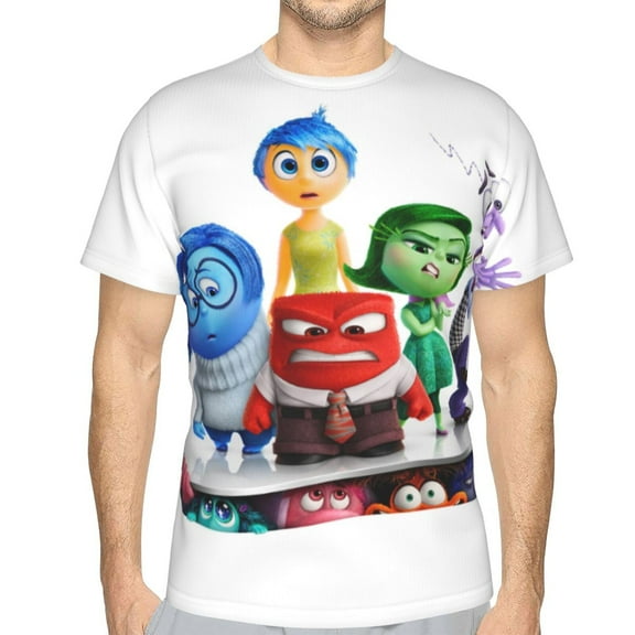 Unisex Adult Inside O-u T-Shirts, 3D Graphic Novelty Shirts Crewneck Short Sleeve Tees for Men Women