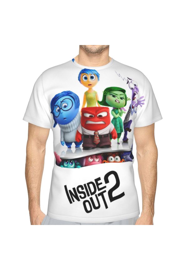 Unisex Adult Inside O-u T-Shirts, 3D Graphic Novelty Shirts Crewneck Short Sleeve Tees for Men Women