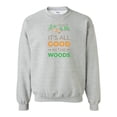 thumbnail image 1 of Unisex Adult It's All Good in the Woods Crew Neck Sweatshirt-Heather Grey-4xl, 1 of 4