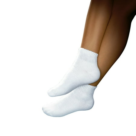 Unisex Adult JOBST SENSIFOOT GRADIENT COMPRESSION THERAPEUTIC MIN-CREW (LOW-CUT) LENGTH SOCK - White - X-Large