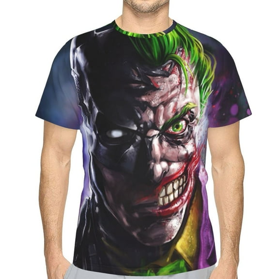 Unisex Adult Joker T-Shirts, 3D Graphic Novelty Shirts Crewneck Short Sleeve Tees for Men Women