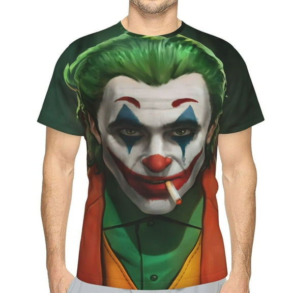 Unisex Adult Joker T-Shirts, 3D Graphic Novelty Shirts Crewneck Short Sleeve Tees for Men Women