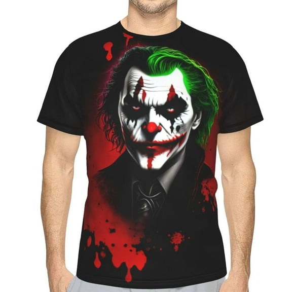 Unisex Adult Joker T-Shirts, 3D Graphic Novelty Shirts Crewneck Short Sleeve Tees for Men Women