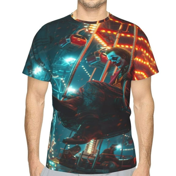 Unisex Adult Joker T-Shirts, 3D Graphic Novelty Shirts Crewneck Short Sleeve Tees for Men Women