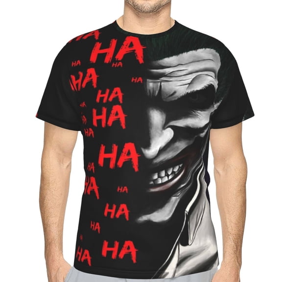 Unisex Adult Joker T-Shirts, 3D Graphic Novelty Shirts Crewneck Short Sleeve Tees for Men Women