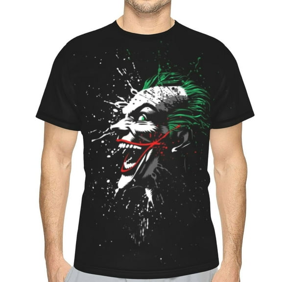 Unisex Adult Joker T-Shirts, 3D Graphic Novelty Shirts Crewneck Short Sleeve Tees for Men Women