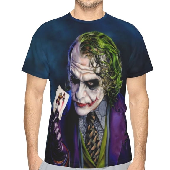 Unisex Adult Joker T-Shirts, 3D Graphic Novelty Shirts Crewneck Short Sleeve Tees for Men Women