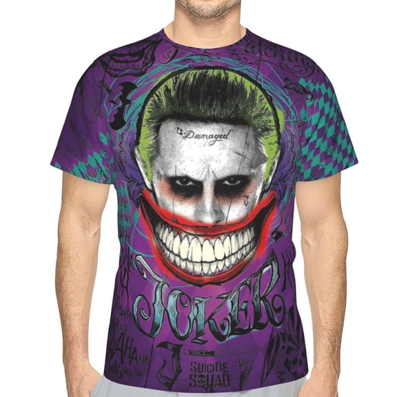 Unisex Adult Joker T-Shirts, 3D Graphic Novelty Shirts Crewneck Short Sleeve Tees for Men Women