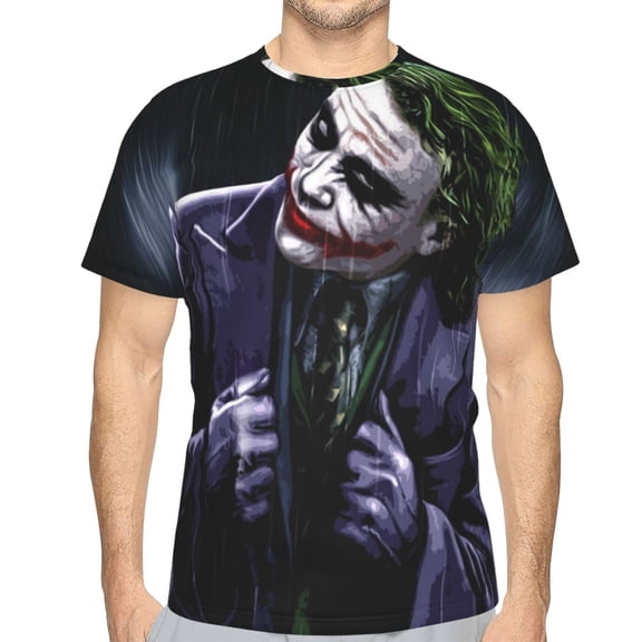 Unisex Adult Joker T-Shirts, 3D Graphic Novelty Shirts Crewneck Short Sleeve Tees for Men Women