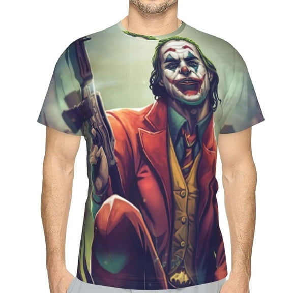 Unisex Adult Joker T-Shirts, 3D Graphic Novelty Shirts Crewneck Short Sleeve Tees for Men Women