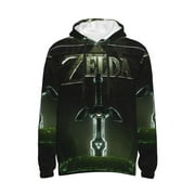 VUFOQZX Unisex Adult Legend Of Zelda Pullover Hoodie Novelty Anime Outerwear Long Sleeves Hooded Sweatshirt For Men Women