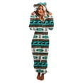 thumbnail image 1 of Unisex Adult Leopard Cow Print Onesie Hoodies Pajamas Zipper Up Plush Playsuit Jumpsuit Sleepwear Costume Loungewear, 1 of 5