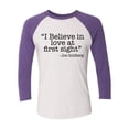 thumbnail image 1 of Unisex Adult Love At First Sight Joe Goldberg Quote You Raglan Tee-Purple Rush-xl, 1 of 4