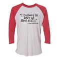 thumbnail image 1 of Unisex Adult Love At First Sight Joe Goldberg Quote You Raglan Tee-Red-xxxl, 1 of 4