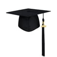 thumbnail image 1 of Unisex Adult Matte Graduation Cap with Tassel Polyester Mortarboard Hat Adjustable Elastic Band for College High School Doctoral Commencement Ceremony, 1 of 5
