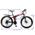 thumbnail image 1 of Unisex Adult Mountain Bike Full Suspension 26" 21 Speed MTB Folding Bicycle, 1 of 10