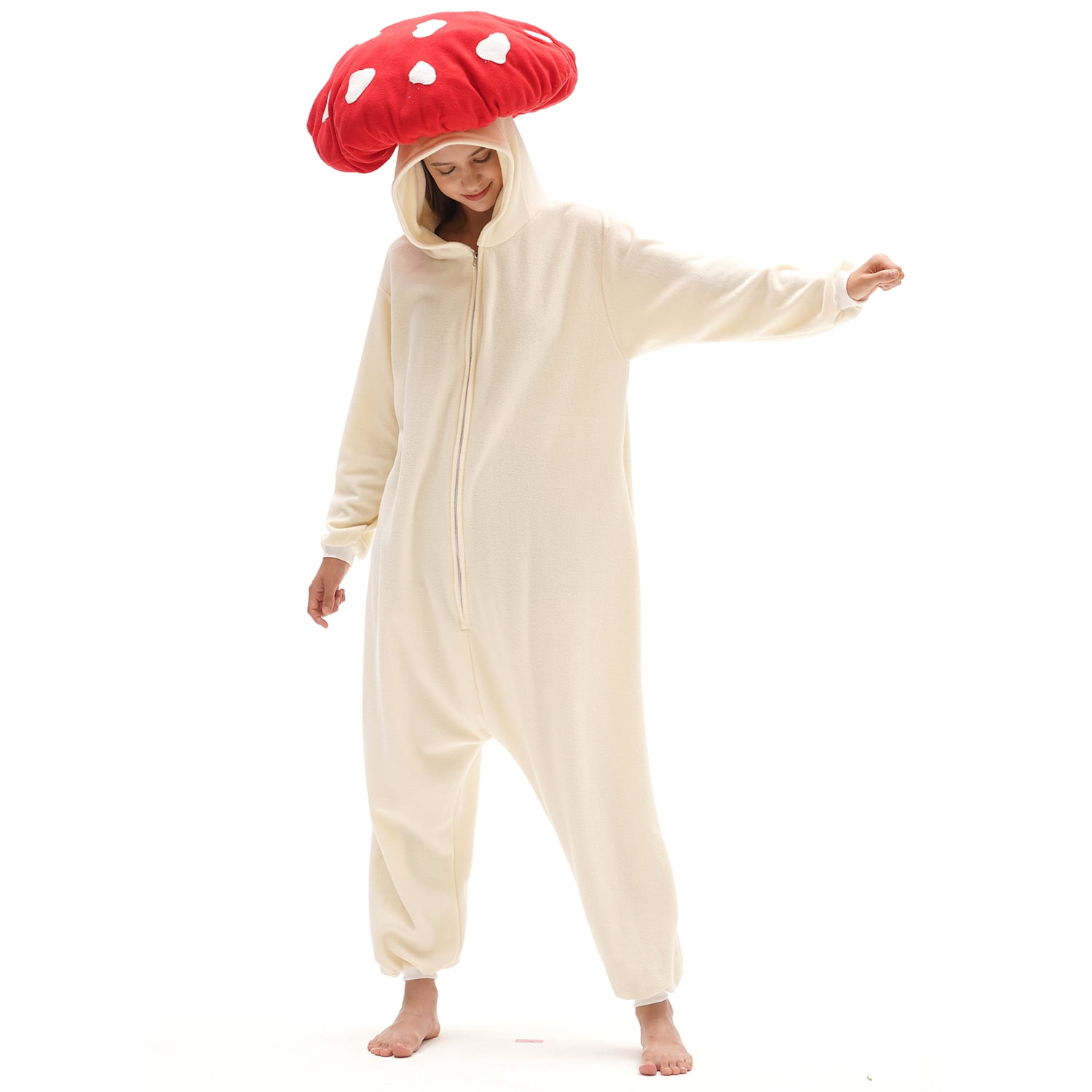 Unisex Adult Mushroom Onesie One Piece Pajamas Animal Christmas Costume ...