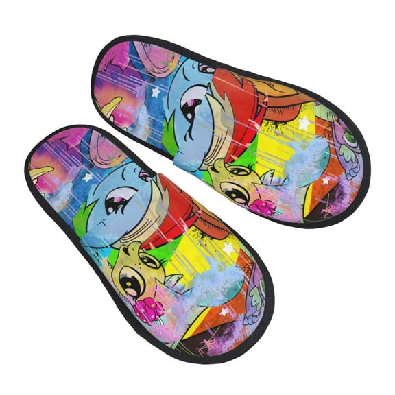 Unisex Adult My Lit-tle Pony Cotton Slipper No-Slip Home Warm Slipper For Men Women