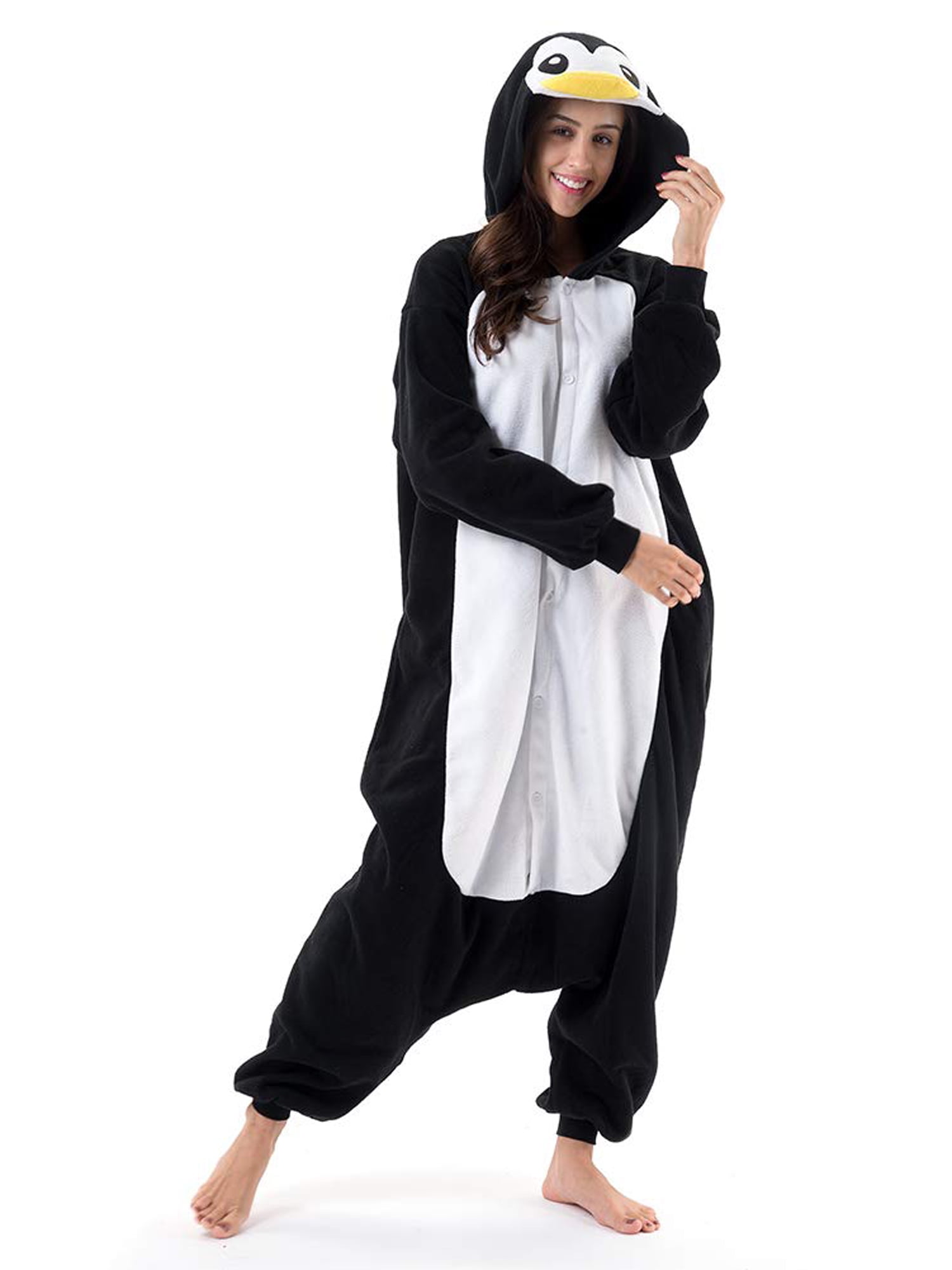 Snug Fit Unisex Adult Onesie Pajamas, Flannel Animal One Piece Halloween  Costume Sleepwear Homewear V Wzc