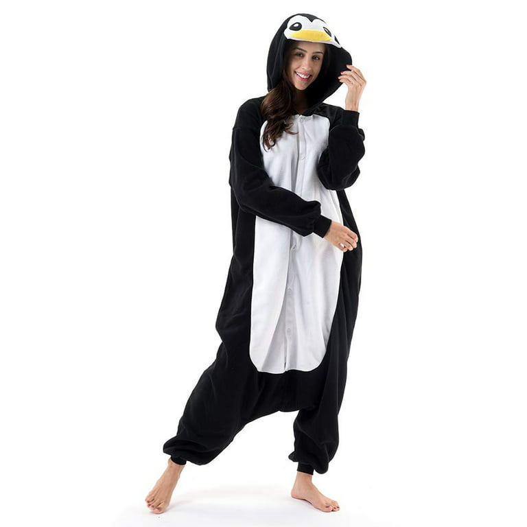 Unisex Adult Onesie Pajamas Animal One Piece Flannel Jumpsuit Cosplay  Costume Sleepwear for Women Men