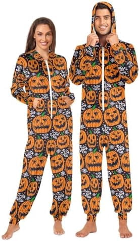 Followme Weihnachts-Onesie Für Damen – Kuscheliger Einteiler Aus Micro-Fleece, Mit Kapuze, In Weihnachtsdesigns
