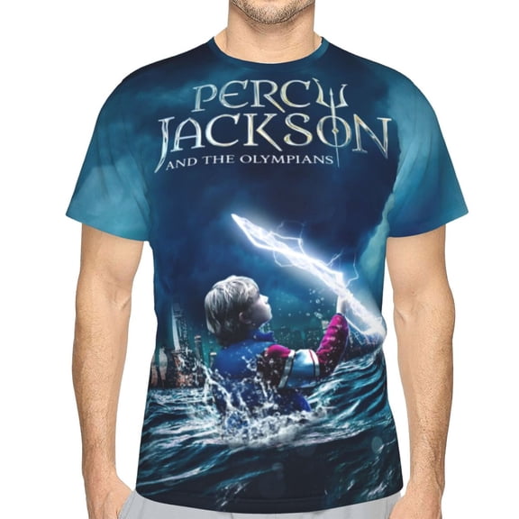 Unisex Adult Percy Jack-so T-Shirts, 3D Graphic Novelty Shirts Crewneck Short Sleeve Tees for Men Women