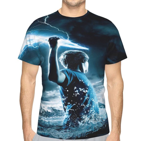 Unisex Adult Percy Jack-so T-Shirts, 3D Graphic Novelty Shirts Crewneck Short Sleeve Tees for Men Women